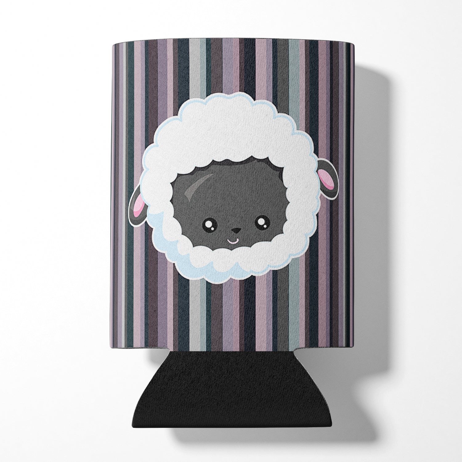 Black Sheep Lamb Face  Can or Bottle Hugger Cooler Sleeve for Standard 12 oz Cans, Insulated Foam Beer & Soda Can Hugger Reusable