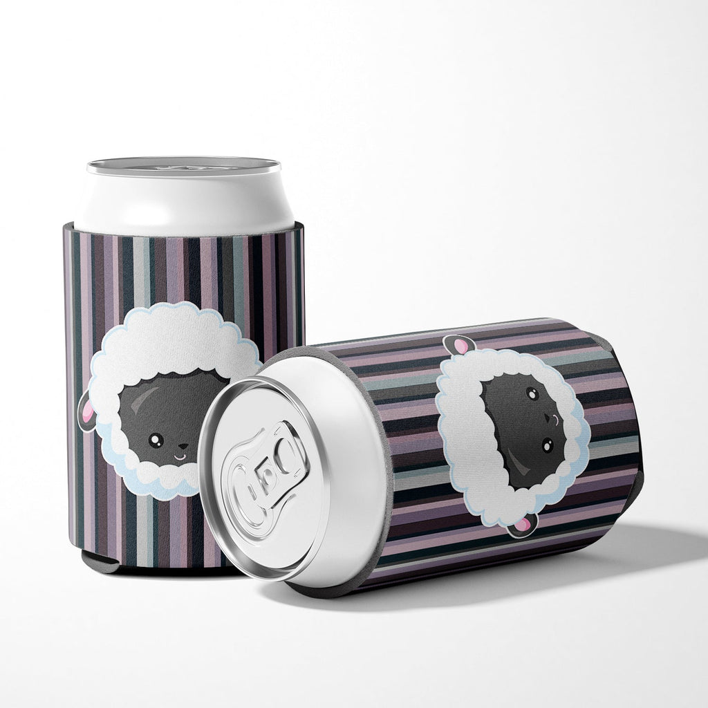 Black Sheep Lamb Face  Can or Bottle Hugger Cooler Sleeve for Standard 12 oz Cans, Insulated Foam Beer & Soda Can Hugger Reusable