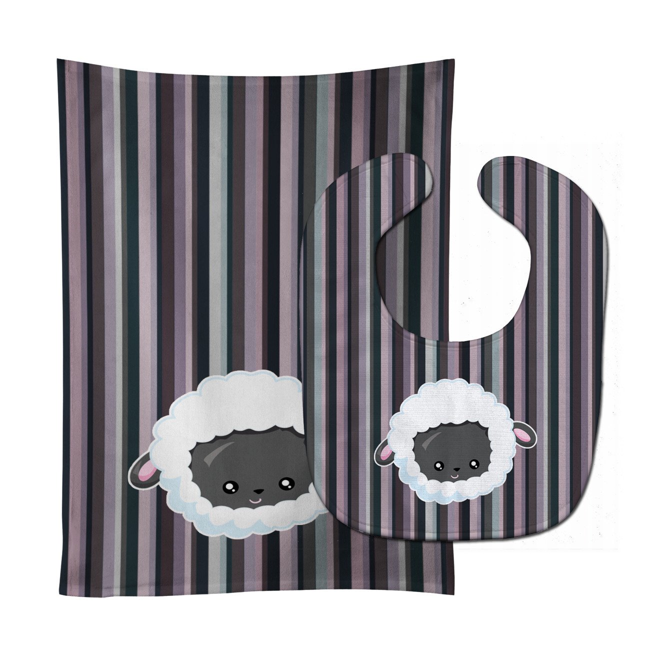 Black Sheep Lamb Face  Baby Bib & Burp Cloth Easy-Clean Baby Bib Baby Feeding Accessory Baby Mealtime Essential