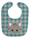 Kitten Face  Baby Bib Easy-Clean Baby Bib Baby Feeding Accessory Baby Mealtime Essential, 10 x 13, Multicolor