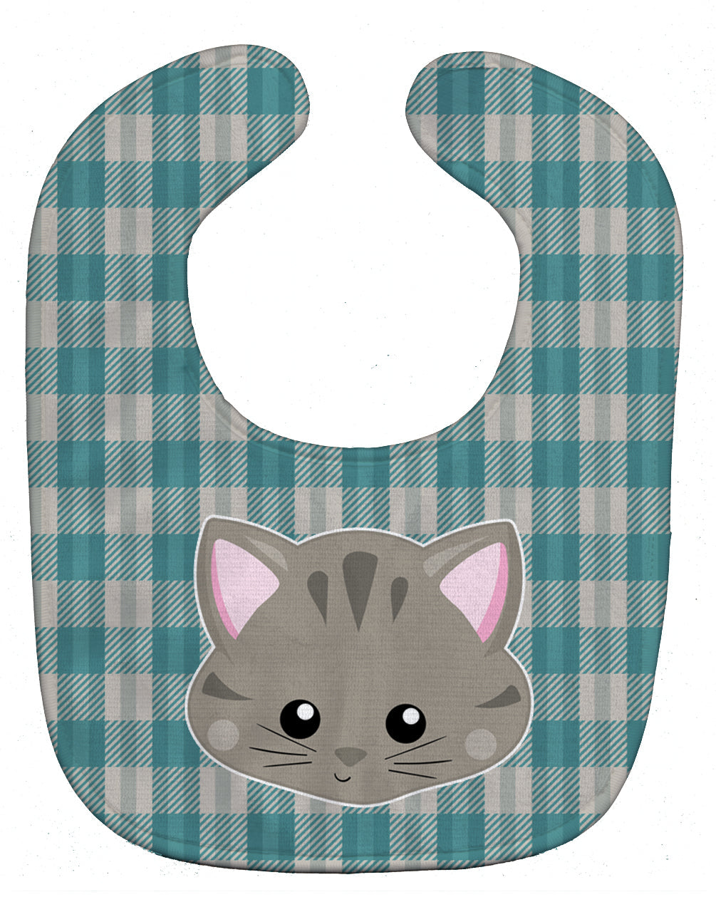 Kitten Face  Baby Bib Easy-Clean Baby Bib Baby Feeding Accessory Baby Mealtime Essential, 10 x 13, Multicolor