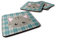 Kitten Face  Foam Coasters Set of 4 Cup Coasters for Indoor Outdoor, Tabletop Protection, Anti Slip, Mouse pad Material
