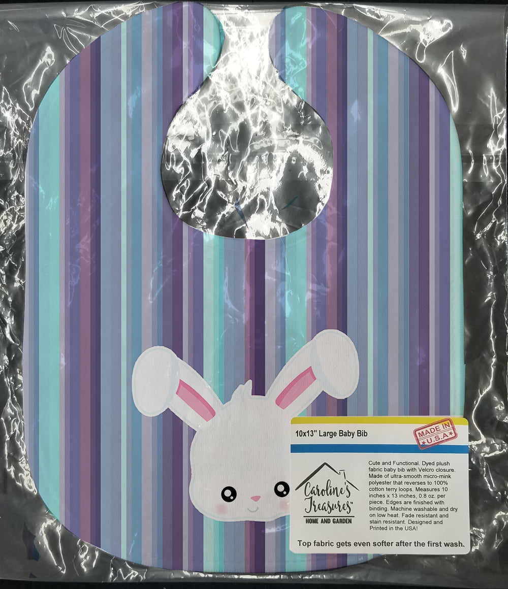Rabbit Face Baby Bib Easy-Clean Baby Bib Baby Feeding Accessory Baby Mealtime Essential, 10 x 13, Multicolor