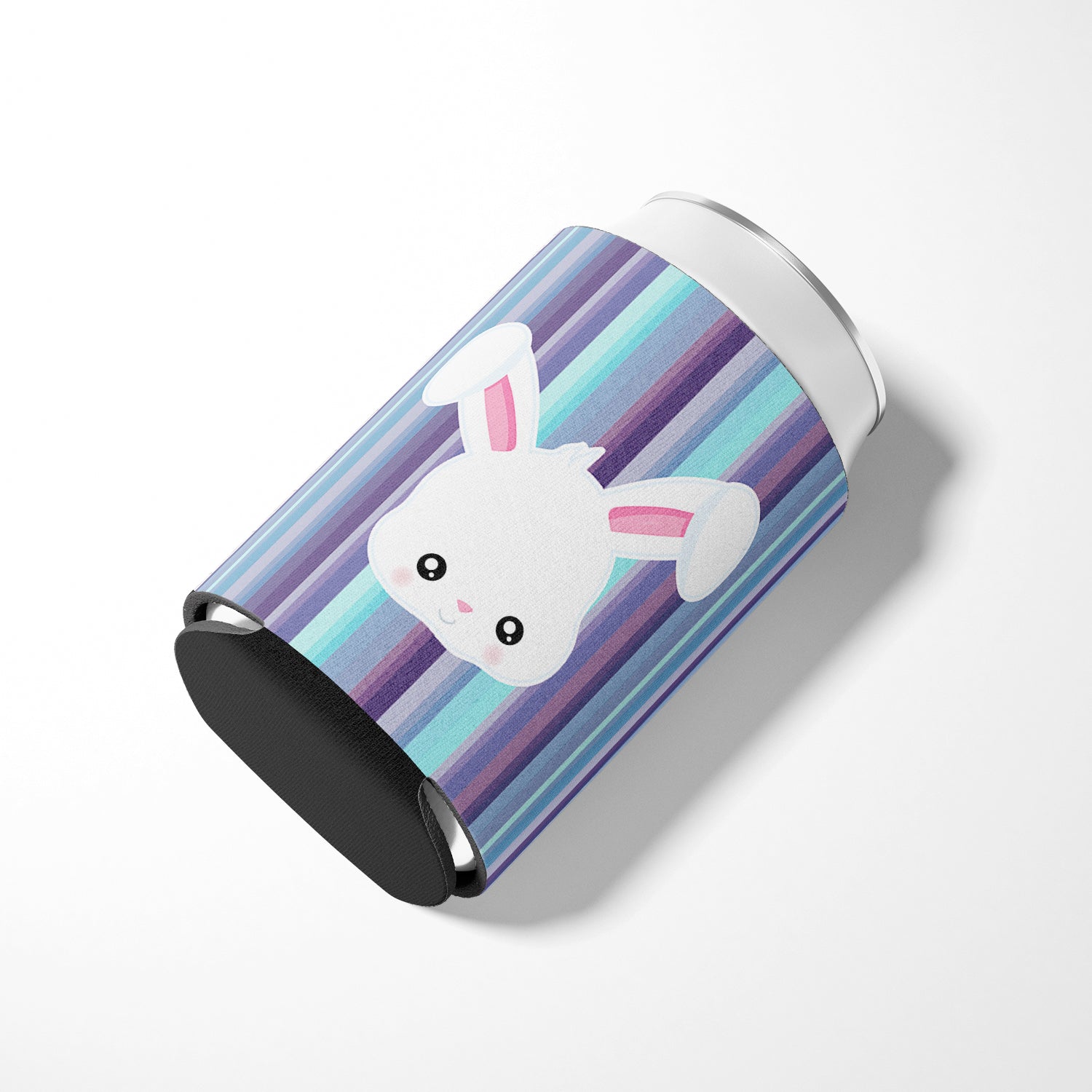 Rabbit Face Can or Bottle Hugger Cooler Sleeve for Standard 12 oz Cans, Insulated Foam Beer & Soda Can Hugger Reusable
