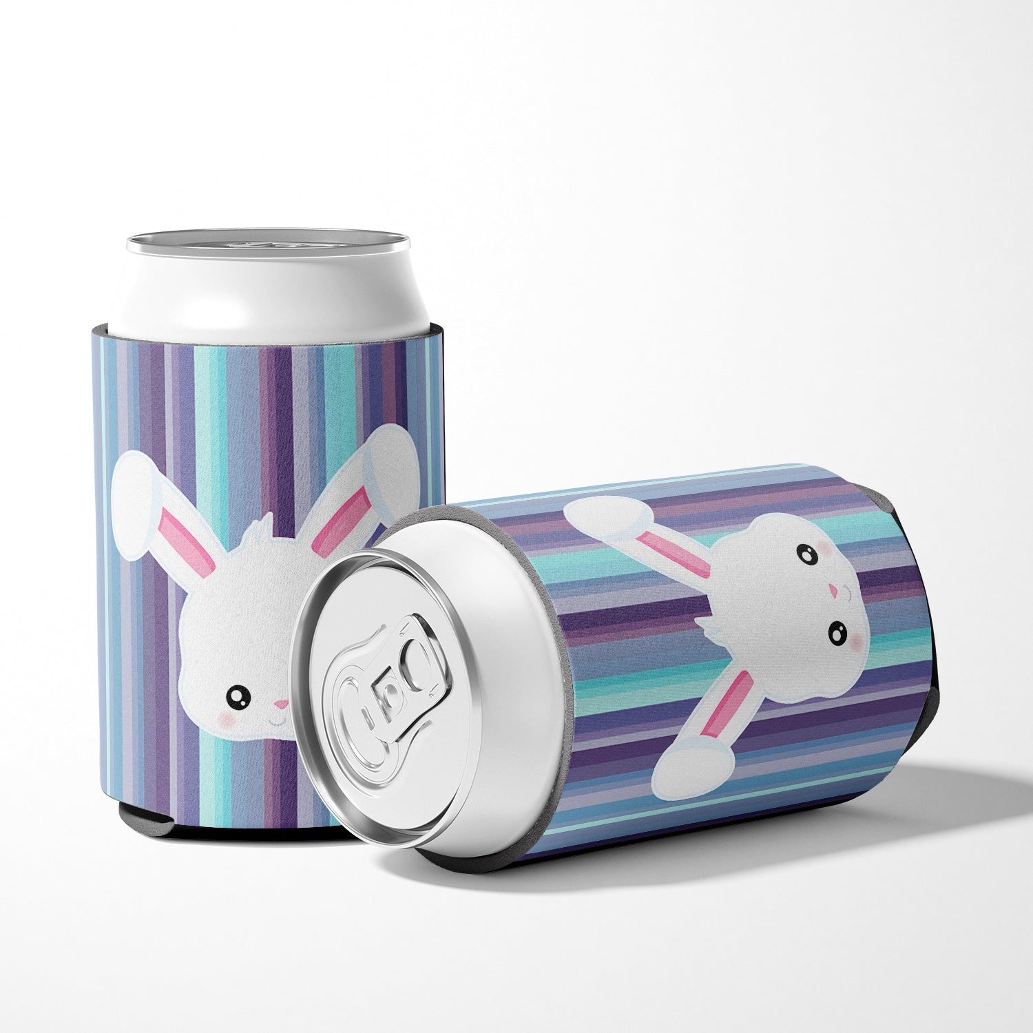 Rabbit Face Can or Bottle Hugger Cooler Sleeve for Standard 12 oz Cans, Insulated Foam Beer & Soda Can Hugger Reusable