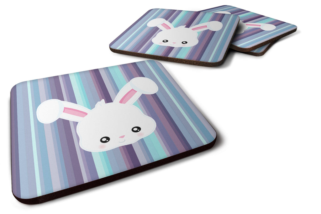 Rabbit Face Foam Coasters Set of 4 Cup Coasters for Indoor Outdoor, Tabletop Protection, Anti Slip, Mouse pad Material