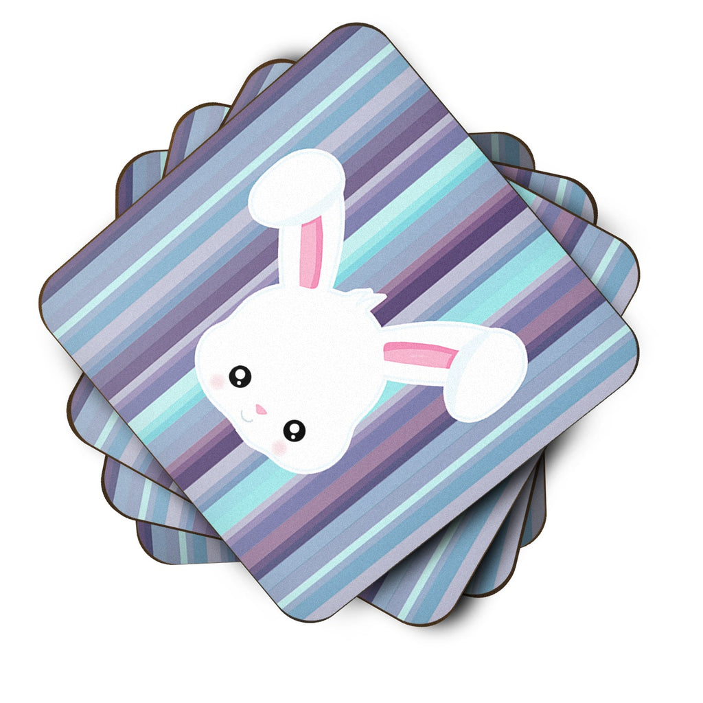 Rabbit Face Foam Coasters Set of 4 Cup Coasters for Indoor Outdoor, Tabletop Protection, Anti Slip, Mouse pad Material