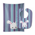 Rabbit Face Baby Bib & Burp Cloth Easy-Clean Baby Bib Baby Feeding Accessory Baby Mealtime Essential