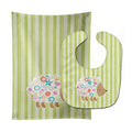 Flowered Hedgehog Baby Bib & Burp Cloth Easy-Clean Baby Bib Baby Feeding Accessory Baby Mealtime Essential