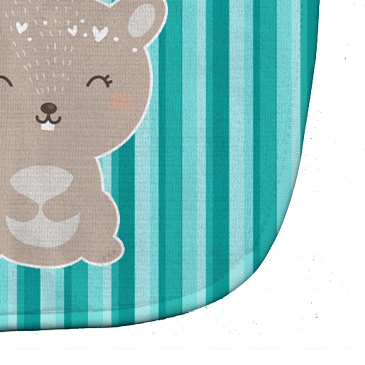 Flowered Squirrel Baby Bib Easy-Clean Baby Bib Baby Feeding Accessory Baby Mealtime Essential, 10 x 13, Multicolor