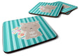 Flowered Squirrel Foam Coasters Set of 4 Cup Coasters for Indoor Outdoor, Tabletop Protection, Anti Slip, Mouse pad Material