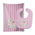Flowered Heart Baby Bib & Burp Cloth Easy-Clean Baby Bib Baby Feeding Accessory Baby Mealtime Essential