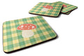 Mushroom Foam Coasters Set of 4 Cup Coasters for Indoor Outdoor, Tabletop Protection, Anti Slip, Mouse pad Material