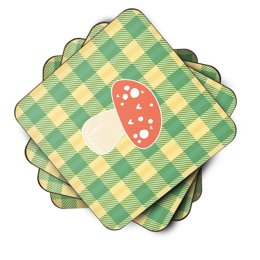 Mushroom Foam Coasters Set of 4 Cup Coasters for Indoor Outdoor, Tabletop Protection, Anti Slip, Mouse pad Material