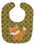 Fox on Quatrafoil Baby Bib Easy-Clean Baby Bib Baby Feeding Accessory Baby Mealtime Essential, 10 x 13, Multicolor