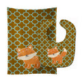 Fox on Quatrafoil Baby Bib & Burp Cloth Easy-Clean Baby Bib Baby Feeding Accessory Baby Mealtime Essential