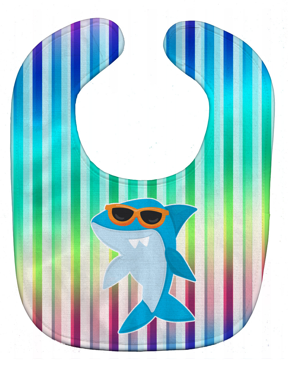 Cool Kat Shark Baby Bib Easy-Clean Baby Bib Baby Feeding Accessory Baby Mealtime Essential, 10 x 13, Multicolor