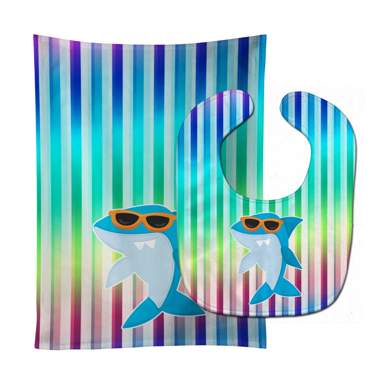 Cool Kat Shark Baby Bib & Burp Cloth Easy-Clean Baby Bib Baby Feeding Accessory Baby Mealtime Essential