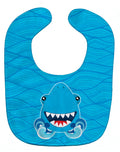 Shark Open Wide in Waves Baby Bib Easy-Clean Baby Bib Baby Feeding Accessory Baby Mealtime Essential, 10 x 13, Multicolor