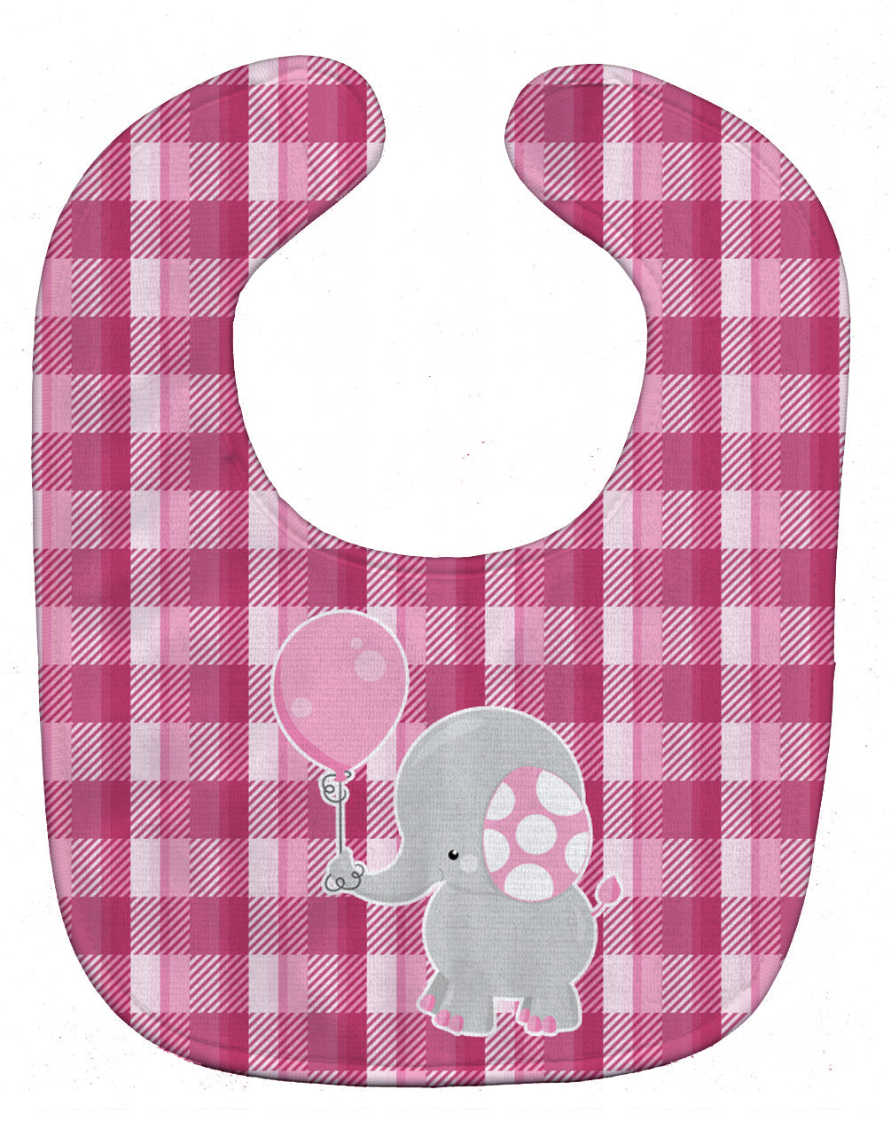 Elephant with Pink Balloon Baby Bib Easy-Clean Baby Bib Baby Feeding Accessory Baby Mealtime Essential, 10 x 13, Multicolor