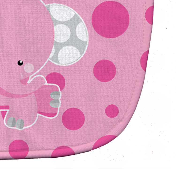 Elephant with Pink Polkadots Baby Bib Easy-Clean Baby Bib Baby Feeding Accessory Baby Mealtime Essential, 10 x 13, Multicolor
