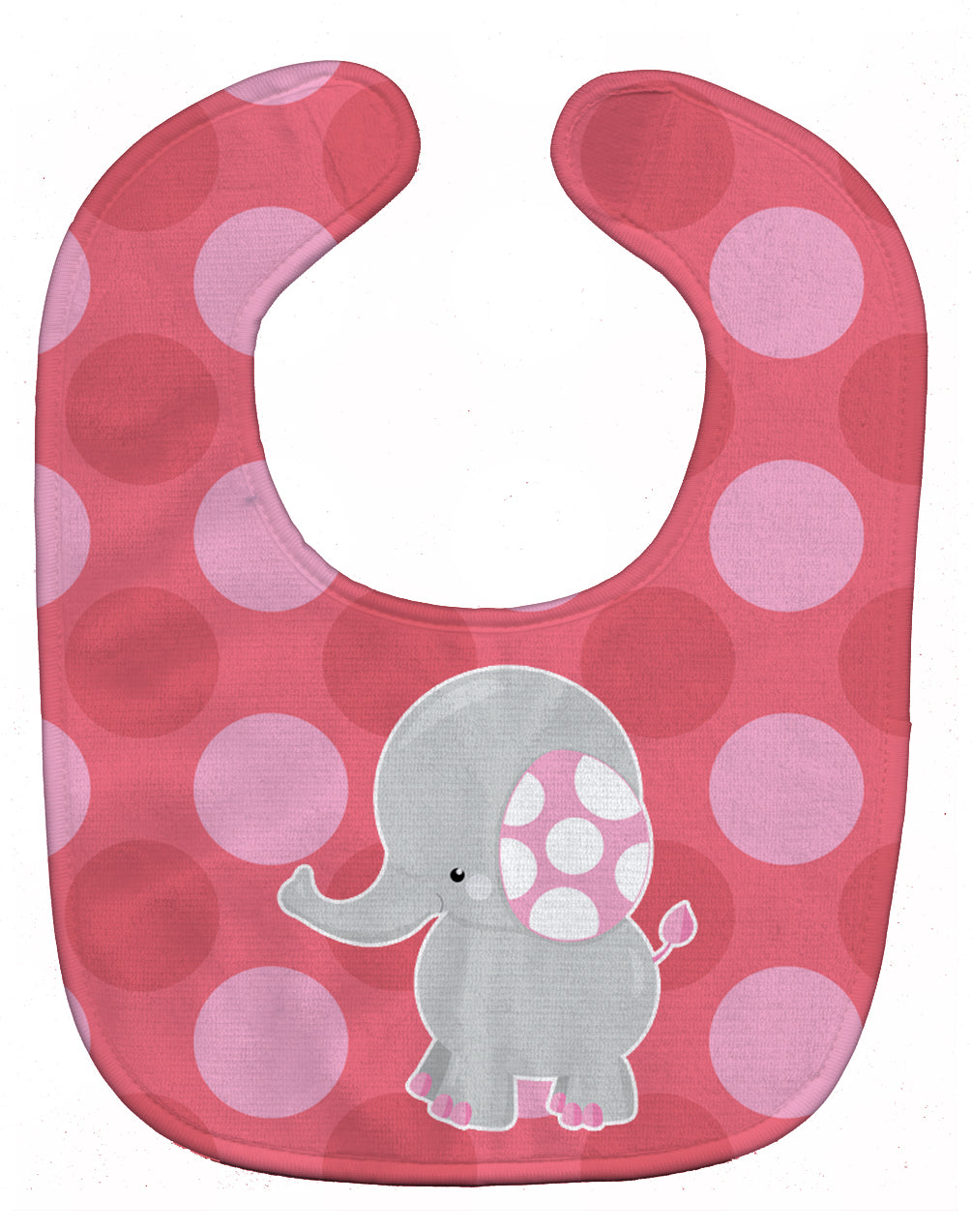 Elephant Big Polkadots Baby Bib Easy-Clean Baby Bib Baby Feeding Accessory Baby Mealtime Essential, 10 x 13, Multicolor