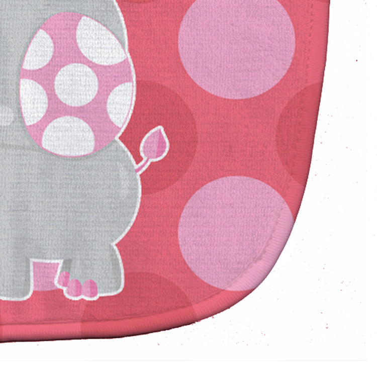 Elephant Big Polkadots Baby Bib Easy-Clean Baby Bib Baby Feeding Accessory Baby Mealtime Essential, 10 x 13, Multicolor