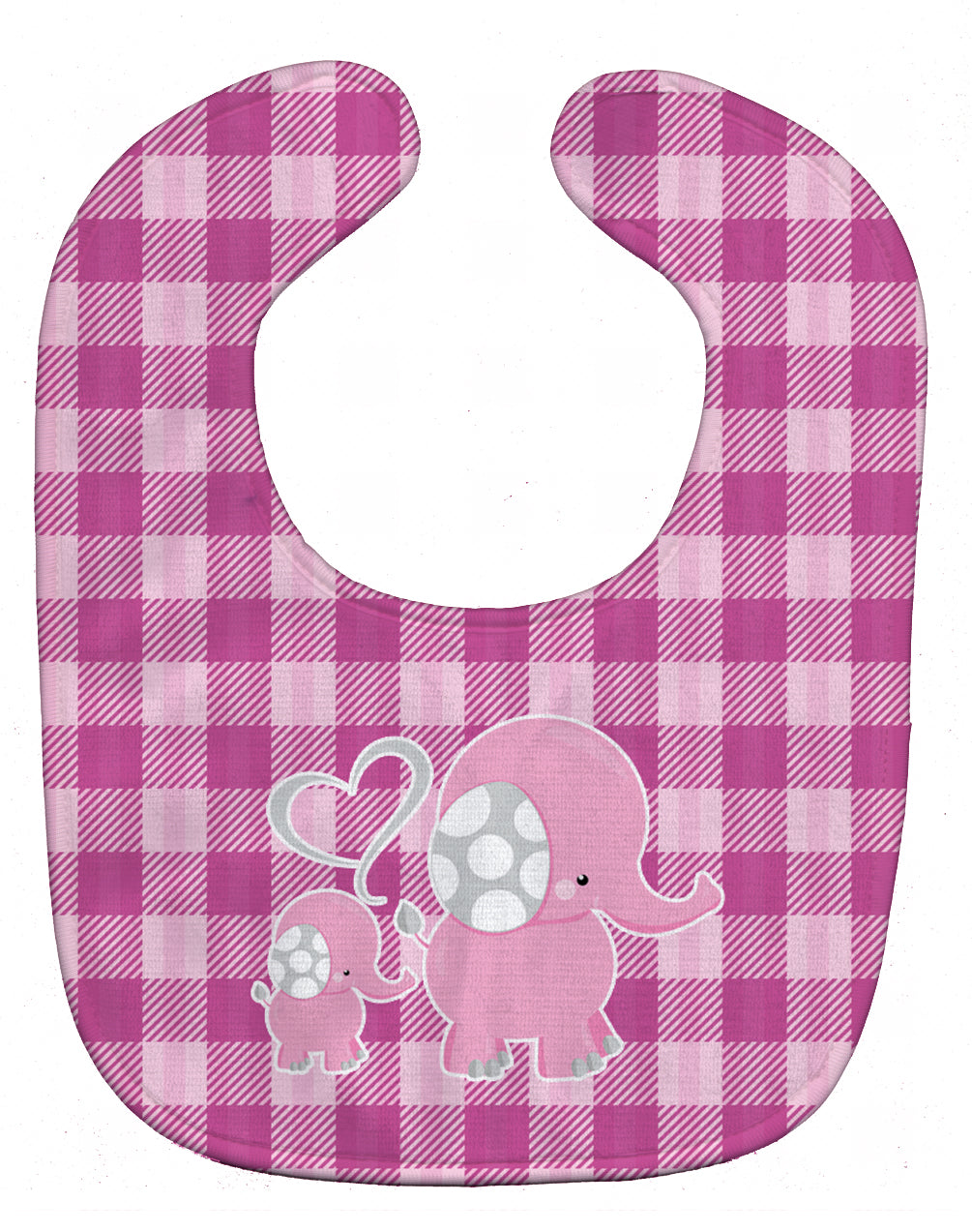Elephant and Baby Baby Bib Easy-Clean Baby Bib Baby Feeding Accessory Baby Mealtime Essential, 10 x 13, Multicolor