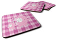 Elephant and Baby Foam Coasters Set of 4 Cup Coasters for Indoor Outdoor, Tabletop Protection, Anti Slip, Mouse pad Material