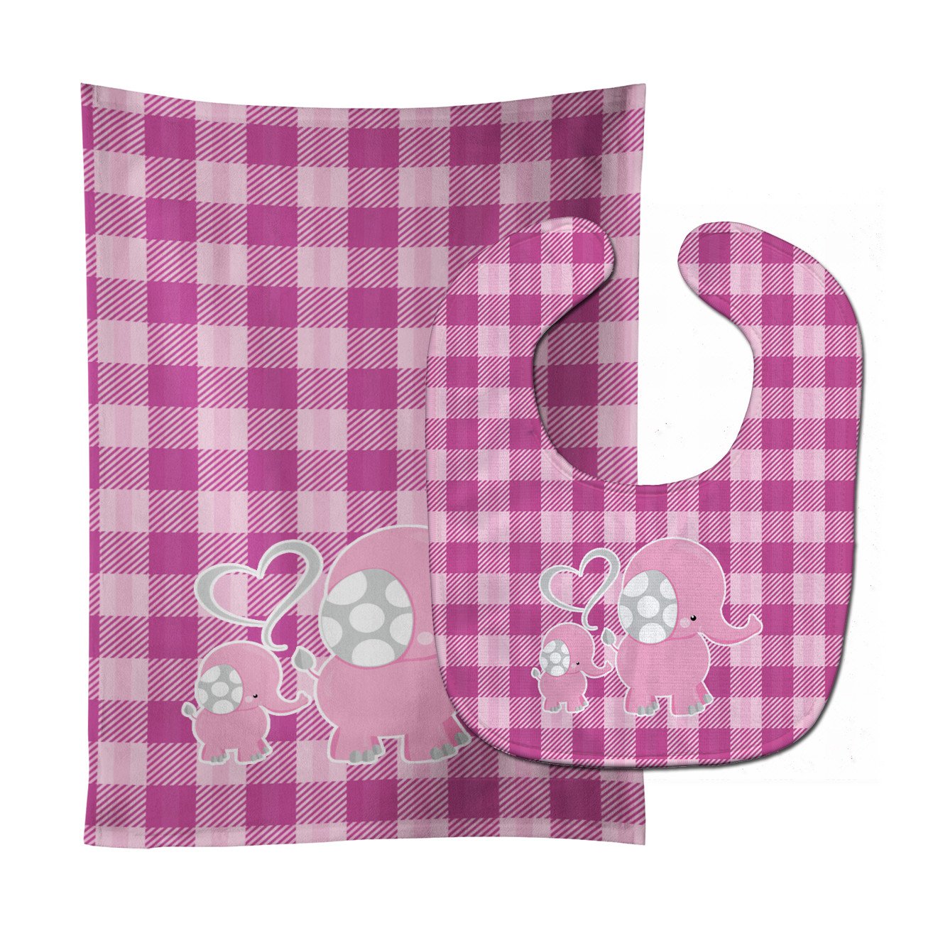Elephant and Baby Baby Bib & Burp Cloth Easy-Clean Baby Bib Baby Feeding Accessory Baby Mealtime Essential