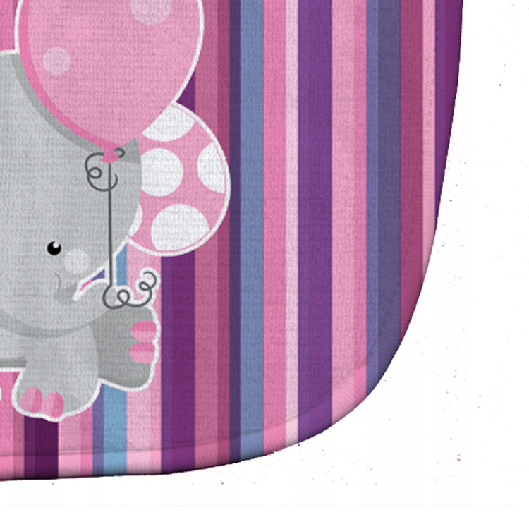 Elephant on Stripes Baby Bib Easy-Clean Baby Bib Baby Feeding Accessory Baby Mealtime Essential, 10 x 13, Multicolor