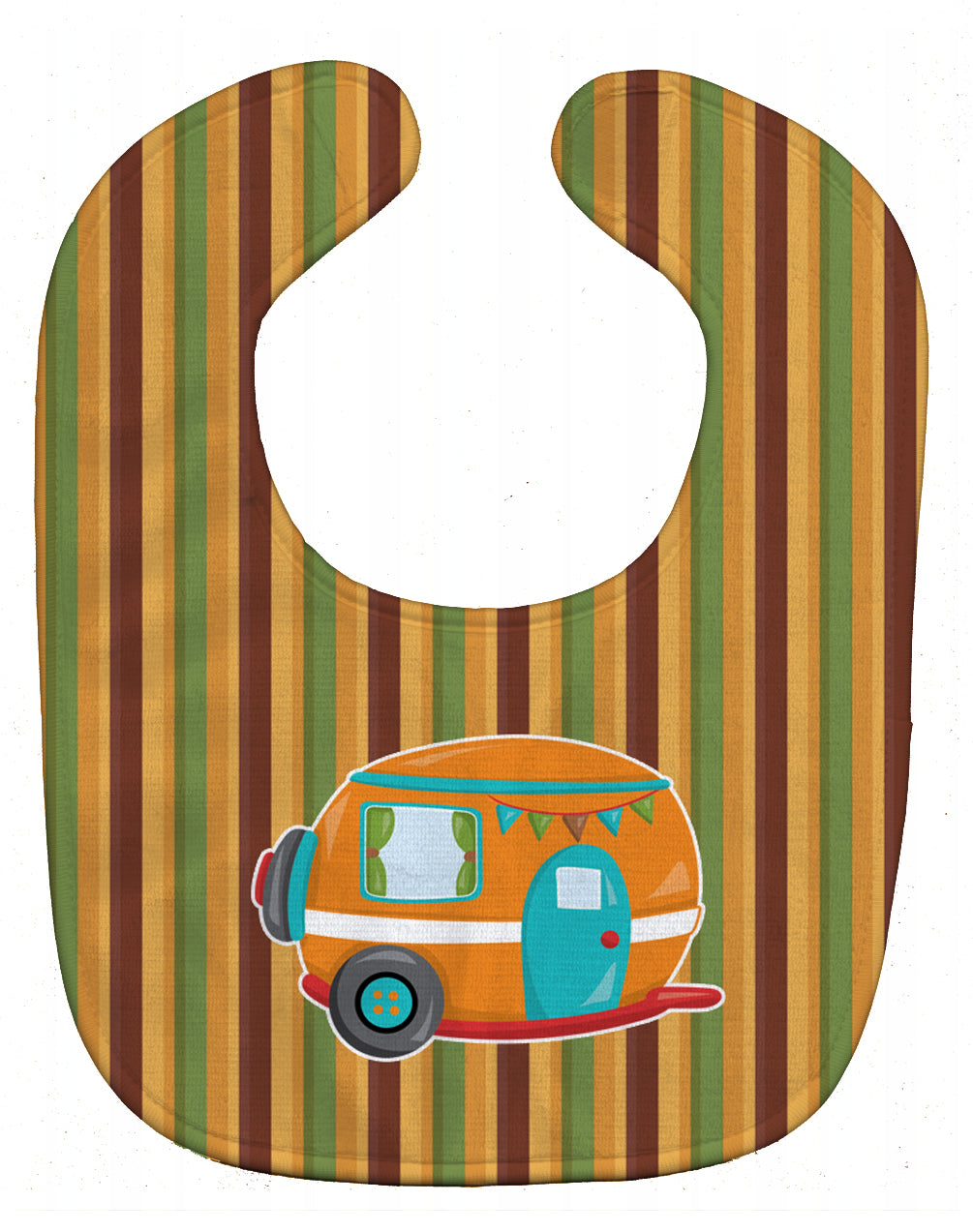 Retro Camper Baby Bib Easy-Clean Baby Bib Baby Feeding Accessory Baby Mealtime Essential, 10 x 13, Multicolor