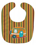 Retro Camper Baby Bib Easy-Clean Baby Bib Baby Feeding Accessory Baby Mealtime Essential, 10 x 13, Multicolor