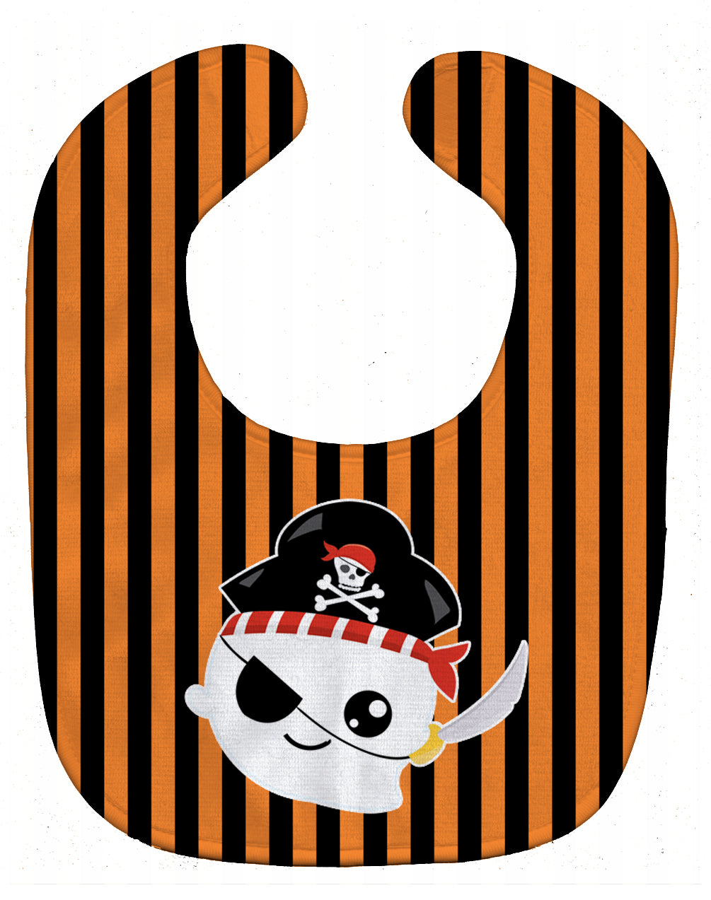 Halloween Ghost Pirate Baby Bib Easy-Clean Baby Bib Baby Feeding Accessory Baby Mealtime Essential, 10 x 13, Multicolor