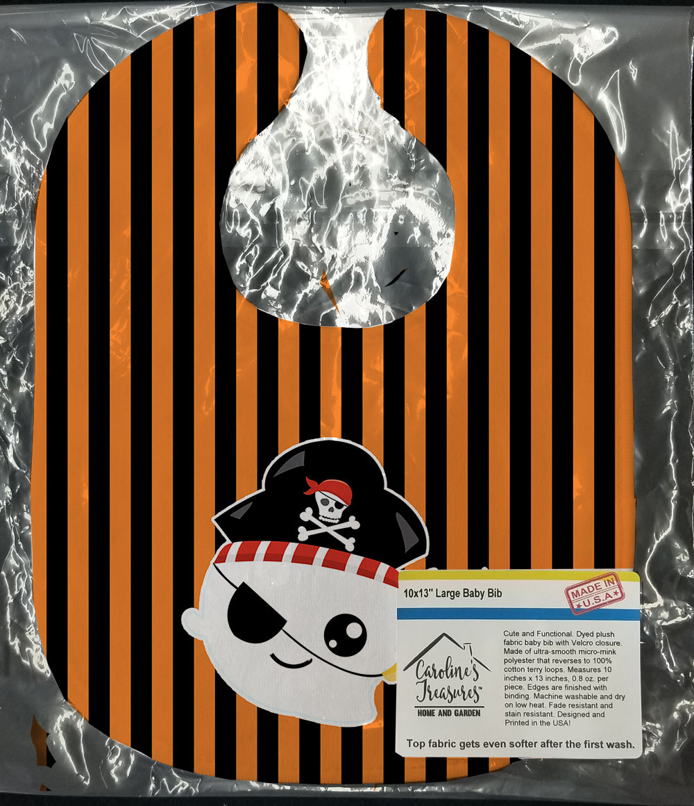 Halloween Ghost Pirate Baby Bib Easy-Clean Baby Bib Baby Feeding Accessory Baby Mealtime Essential, 10 x 13, Multicolor