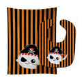 Halloween Ghost Pirate Baby Bib & Burp Cloth Easy-Clean Baby Bib Baby Feeding Accessory Baby Mealtime Essential