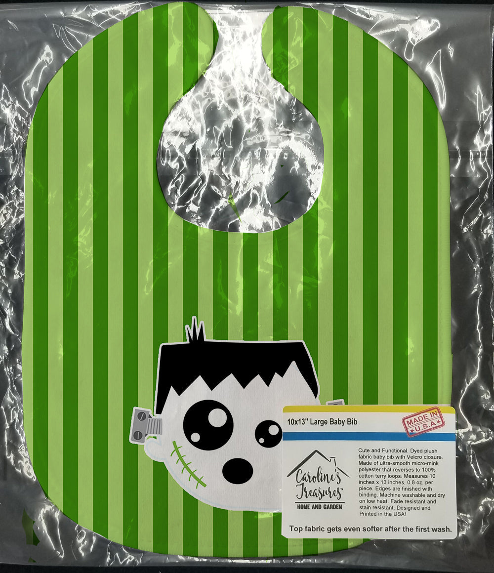 Halloween Ghost Frankenstein Baby Bib Easy-Clean Baby Bib Baby Feeding Accessory Baby Mealtime Essential, 10 x 13, Multicolor