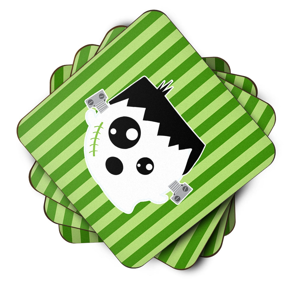 Halloween Ghost Frankenstein Foam Coasters Set of 4 Cup Coasters for Indoor Outdoor, Tabletop Protection, Anti Slip, Mouse pad Material