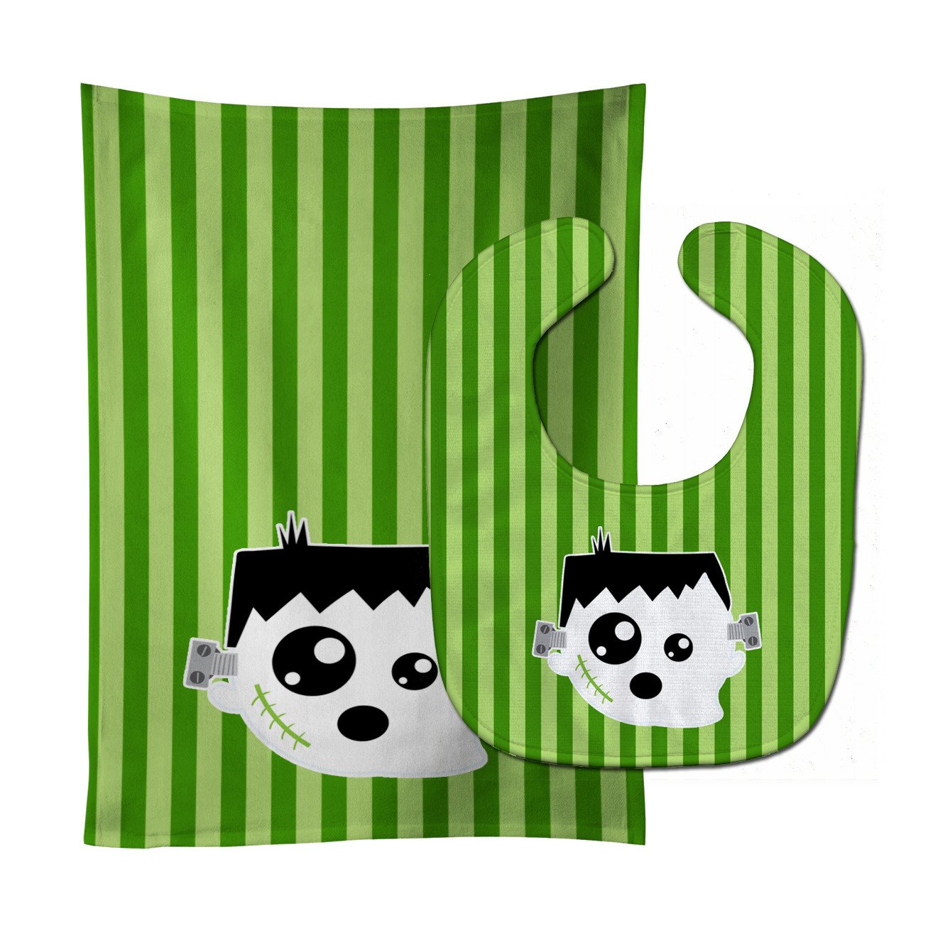 Halloween Ghost Frankenstein Baby Bib & Burp Cloth Easy-Clean Baby Bib Baby Feeding Accessory Baby Mealtime Essential