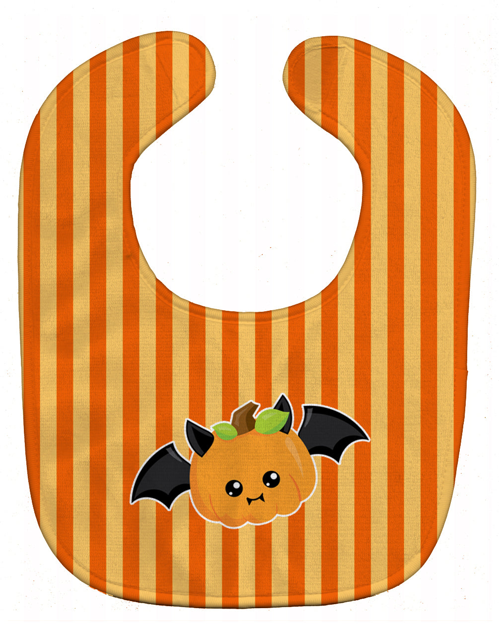 Halloween Pumpkin Bat Baby Bib Easy-Clean Baby Bib Baby Feeding Accessory Baby Mealtime Essential, 10 x 13, Multicolor
