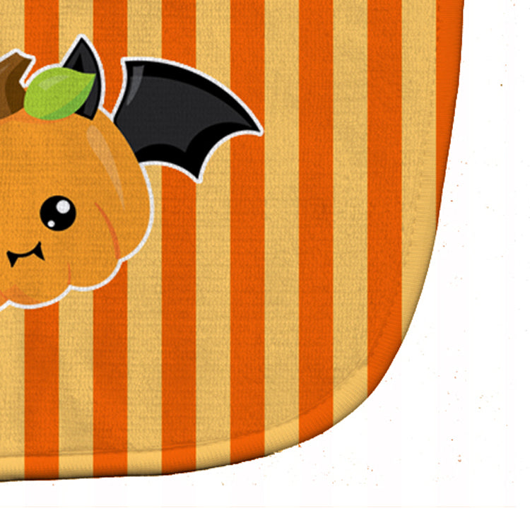 Halloween Pumpkin Bat Baby Bib Easy-Clean Baby Bib Baby Feeding Accessory Baby Mealtime Essential, 10 x 13, Multicolor