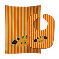 Halloween Pumpkin Bat Baby Bib & Burp Cloth Easy-Clean Baby Bib Baby Feeding Accessory Baby Mealtime Essential