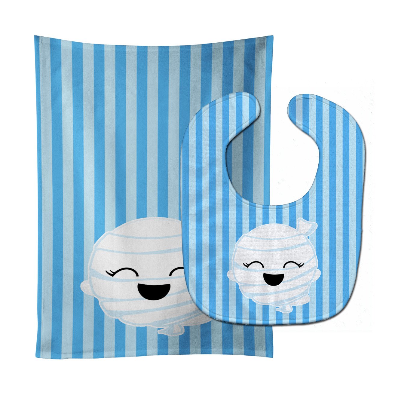 Halloween Ghost Mummy Baby Bib & Burp Cloth Easy-Clean Baby Bib Baby Feeding Accessory Baby Mealtime Essential