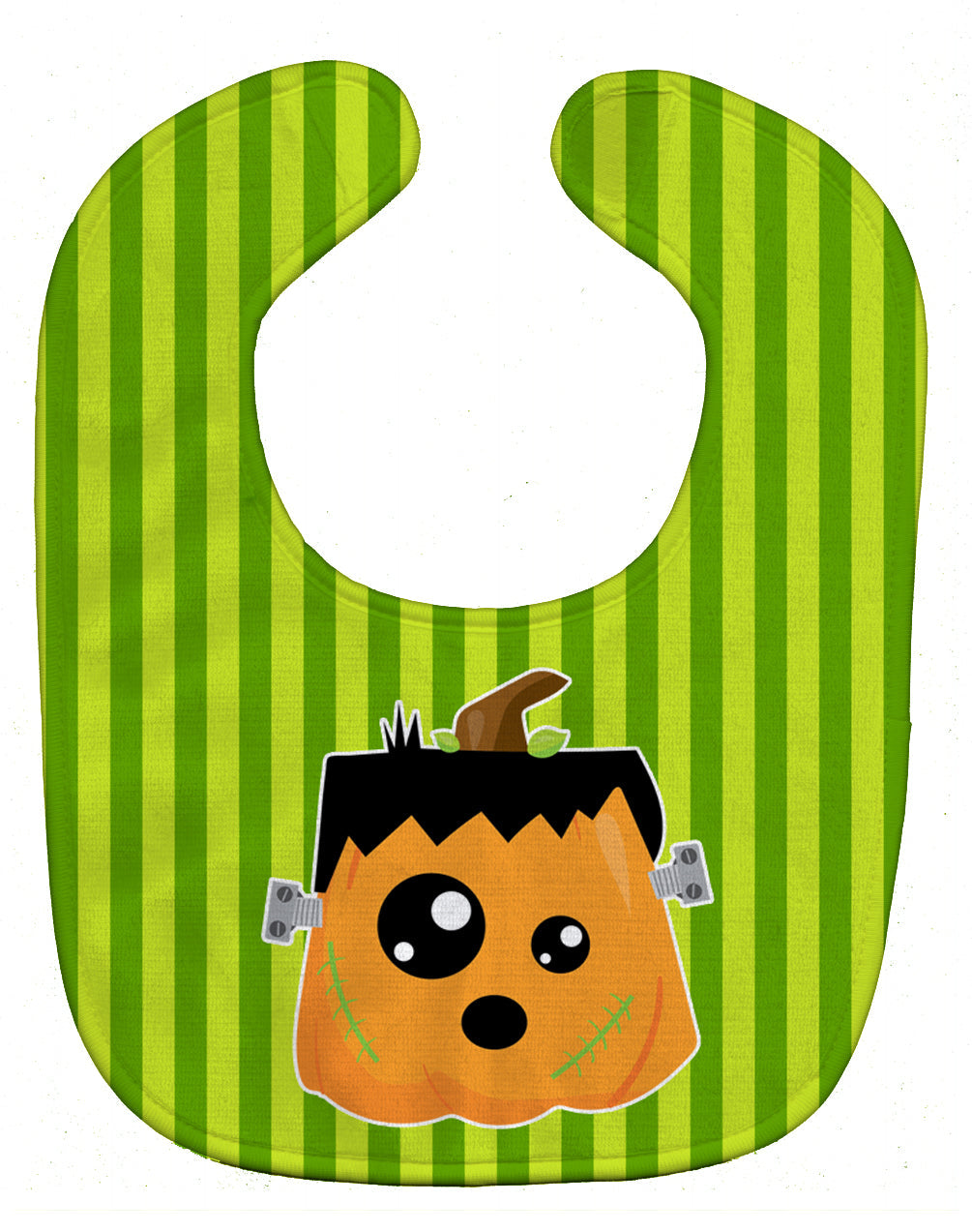 Halloween Pumpkin Frankenstein Baby Bib Easy-Clean Baby Bib Baby Feeding Accessory Baby Mealtime Essential, 10 x 13, Multicolor