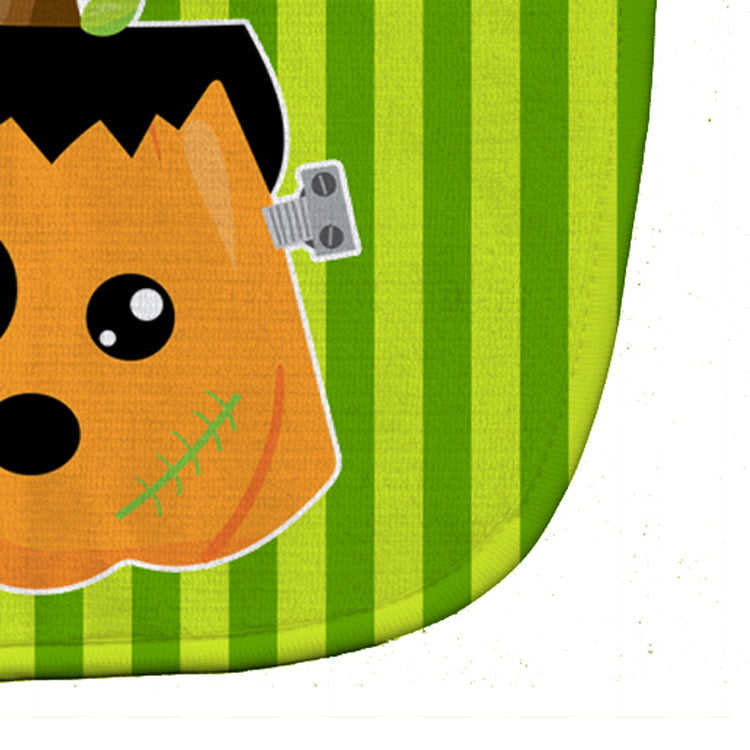 Halloween Pumpkin Frankenstein Baby Bib Easy-Clean Baby Bib Baby Feeding Accessory Baby Mealtime Essential, 10 x 13, Multicolor