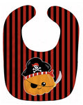 Halloween Pumpkin Pirate Baby Bib Easy-Clean Baby Bib Baby Feeding Accessory Baby Mealtime Essential, 10 x 13, Multicolor
