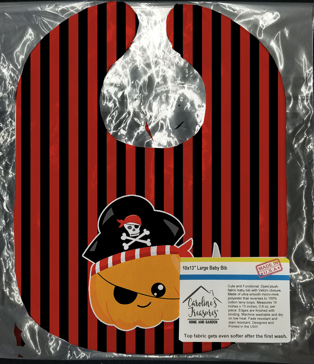 Halloween Pumpkin Pirate Baby Bib Easy-Clean Baby Bib Baby Feeding Accessory Baby Mealtime Essential, 10 x 13, Multicolor