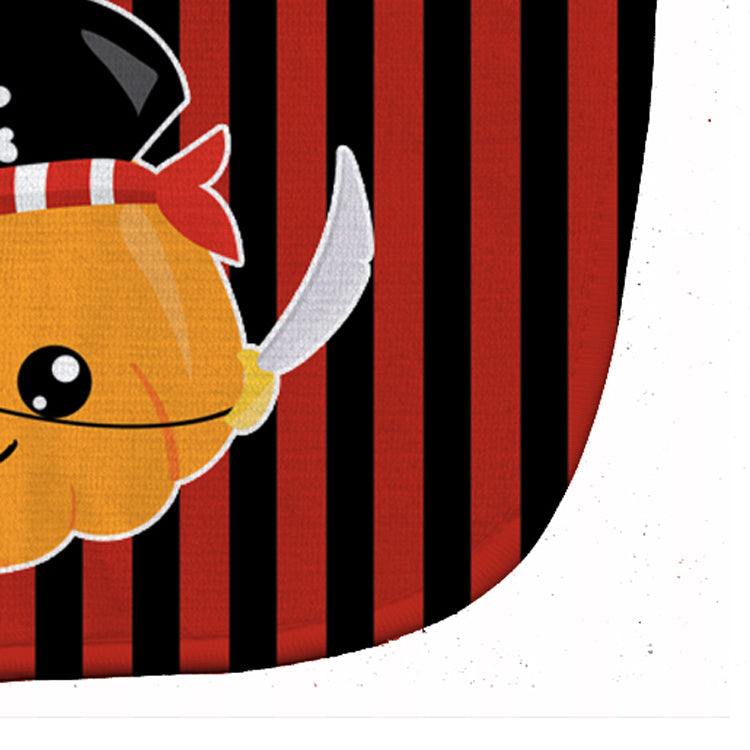Halloween Pumpkin Pirate Baby Bib Easy-Clean Baby Bib Baby Feeding Accessory Baby Mealtime Essential, 10 x 13, Multicolor