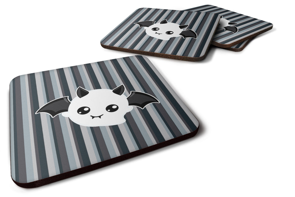 Halloween Ghost Bat Foam Coasters Set of 4 Cup Coasters for Indoor Outdoor, Tabletop Protection, Anti Slip, Mouse pad Material