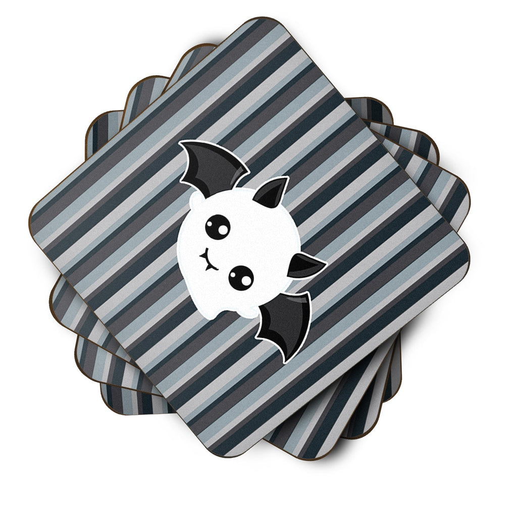 Halloween Ghost Bat Foam Coasters Set of 4 Cup Coasters for Indoor Outdoor, Tabletop Protection, Anti Slip, Mouse pad Material